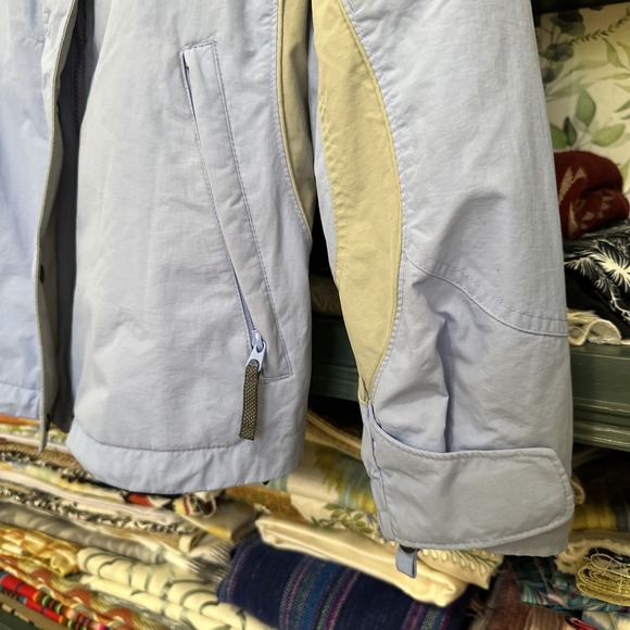 Columbia Womens Bugaboo Jacket M Light Blue Gray Pockets Full Zip Drawstring - Picture 5 of 13